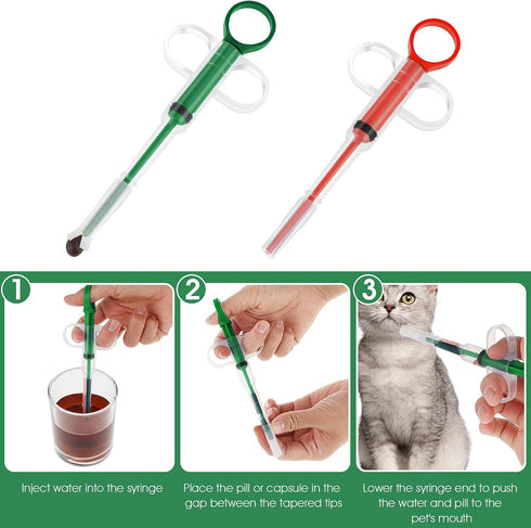 2 Pieces Pill Popper for Cats, Pet Pill Shooter Pill Poppers for Dogs Cat Pill Popper Dog Pill Shooter Pet Pill Dispenser Feeding Tool for Dogs Ca...