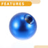 1 Set 5cm Universal Shift Knob - Car Gear Shifter Knob Round Ball with 3 Adapter for 5 Speed Manual Transmission Vehicle - Aluminum Alloy Blue...