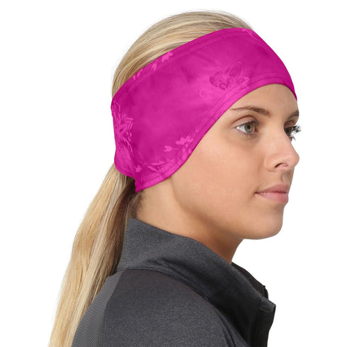 TrailHeads Print Headband | Ponytail Headband for Women | Ear Warmer for running and hiking - pink splash...