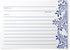 Blue Floral and Silver Foil Lux Recipe Cards, 4x6 inches...