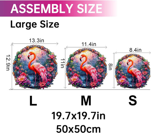 Wooden Puzzles for Adults, Flamingo Wooden Jigsaw Puzzles for Adults, Wood Puzzles Adult, Unique Animal Shape Wood Cut Puzzles for Puzzle Lovers, ...