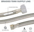 Everflow Supplies 27420-NL 20" No Lead Stainless Steel Braided Tank Supply Line w/3/8" Compression Fitting And A 7/8" Bc Plastic Nut...