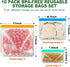 10 Pack Reusable Ziplock Bags Silicone Bags, 3 Large Food Storage Bags Gallon Freezer Bags 4 Reusable Sandwich Bags Zip Lock 3 Snack Bags, Lunch H...