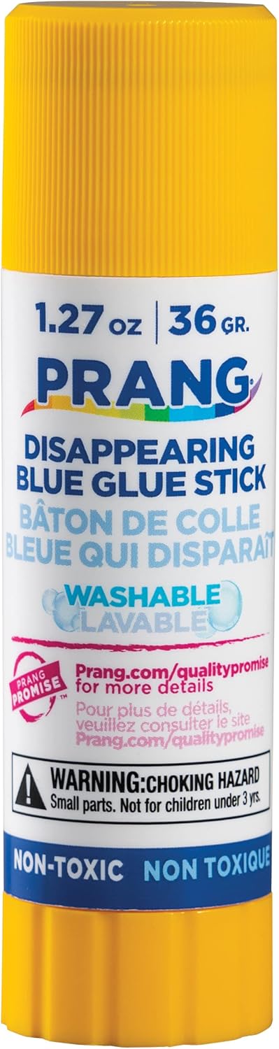 Prang Washable Glue Stick, Blue.1.27 Oz, 1 Count...
