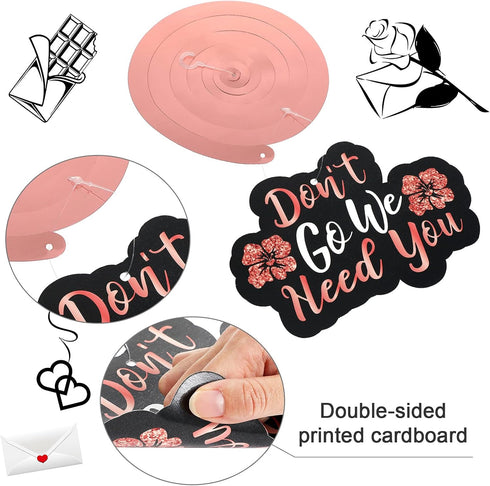Outus 30 Pieces We Will Miss You Going Away Farewell Banner Decoration Farewell Party 2025, Good Luck Decorations for Coworker Glitter for Retirem...