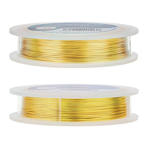 BENECREAT 24 Gauge Jewelry Wire (98 Feet / 33 Yards), Gold & Copper Craft Wire for Beading, DIY Necklaces, Bracelets, Earrings, Tarnish Resistant...