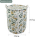 Mziart Collapsible Laundry Basket, Floral Printing Large Laundry Hamper for Baby Girls Kids Toys Clothes Organizer Foldable Storage Bin Waterproof...