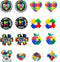 Autism Themed Silicone Focal Beads Rubber Beads Kit Bulk for Beadable Pens Keychain Making DIY Keychain Supplies Focal Pen Beads with 3pcs Pendant...