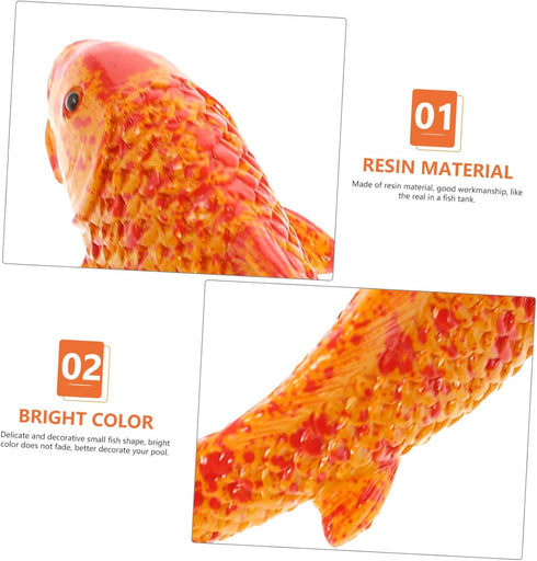 20Pcs Fish Shape Resin Fish Illustration Aquarium Supply Paper Cup Small Fish Fish Tank Supplies Fake Fish top hat Small Decorations Luminous Fish...
