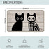 Black Cat and Skeleton Black Cat Door Mat Quirky Cool Checkered Doormat Welcome Mat Housewarming Gift New Home Closing Gift Front Door Mat for Hom...