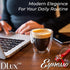 DLux Espresso Coffee Cups 3oz, Double Wall, Clear Glass set of 4 Glasses, Insulated Borosilicate Glassware Tea Cup...