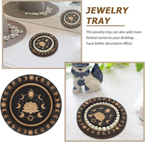 Angoily Bangle Beads Tray Bamboo Beading Boards Tray Vintage Bracelet Bead Display Trays Bracelets Wood Bangle Dish Beading Jewelry Plate for Diy ...