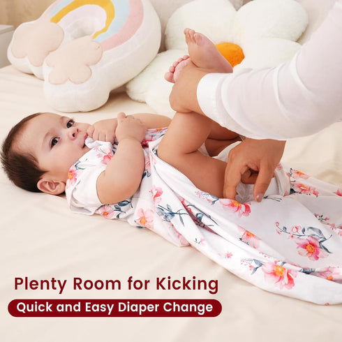 PHF 100% Cotton Baby Sleep Sack, 2-Way Zipper Baby Wearable Blanket, 12-18 Months TOG 0.5 Toddler Sleeping Sack, 2 Pack Sleeveless Soft Sleeping B...