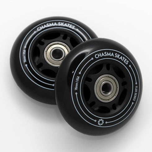 Flux 2 76mm RipStik Wheels 85A for Ripsurf Caster Board, RipStik Wave Board, or Crazy Cart Wheels Replacement, 2 Pack with Bearings...