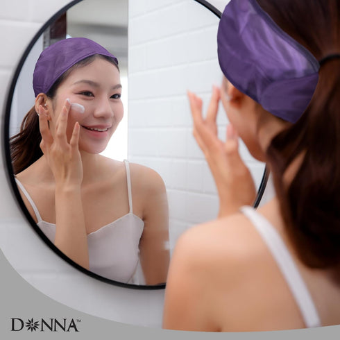 DONNA Silky Satin Hair Wrap, Luxurious Head Wraps for Black Women, Premium Silk Hair Wrap for Nighttime Protection and Style Black Satin Headband,...