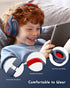 Wired Headphones with Microphone, K16 On-Ear Headphones for Kids with 3.5MM Jack, Foldable Stereo Bass Headphones for Teens School Amazon Kindle, ...