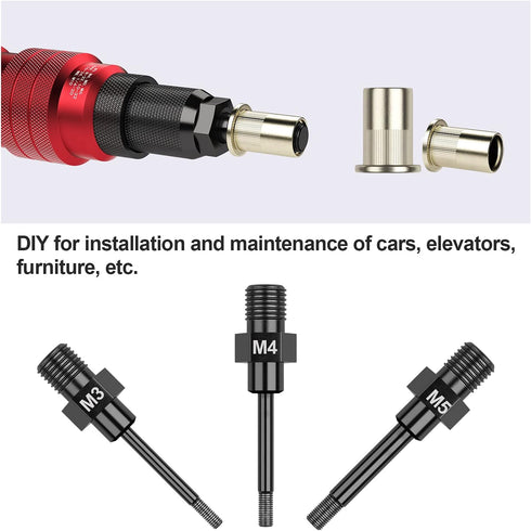 Beaspire 3 PCS Cordless Drill Electric Rivet Gun's M3?M4?M5 Mandrels...
