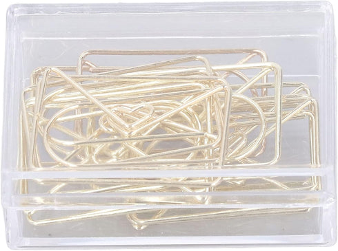 100pcs Golden Cute Small Paperclips, Crown Envelope Shape Paperclips Small Paper Clips for Office School Wedding Party Invitation Valentine Decora...