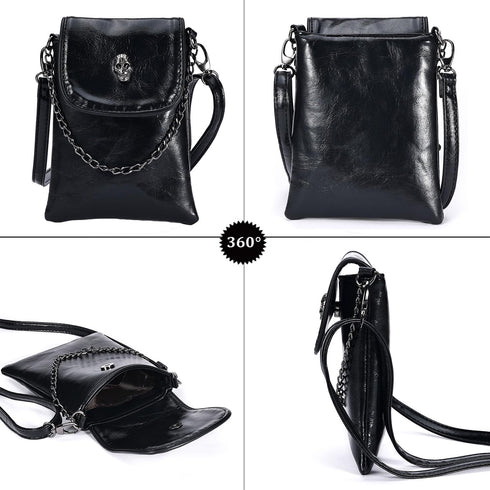 Small Crossbody Bags for Women, Goth Purses Handbags Cell Phone Purse Wallet with Adjustable Strap for Women Girls...