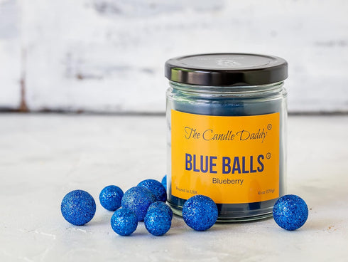Blue Balls - Blueberry Scented Candle - Funny- 6 Ounce Jar Candle...