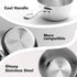 Macevia Mini Sauce Pan,18/8 Stainless Steel Butter Warmer Mini Pan Cooking Sauce Cup with Handle For All Stoves Multipurpose Use for Home Kitchen ...