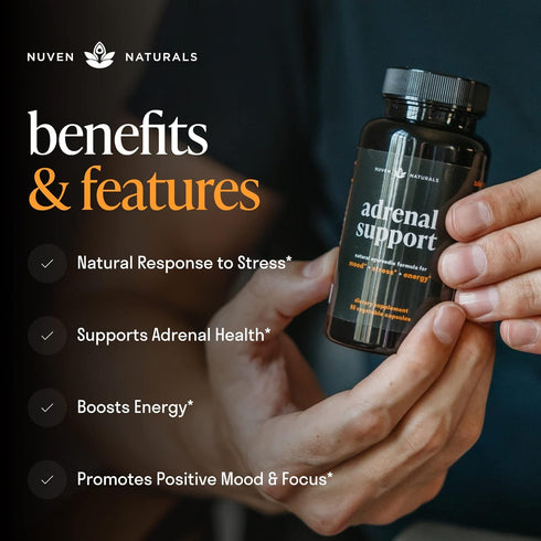 Adrenal Support - Cortisol Manager & Adrenal Support Supplements with Ashwagandha Extract, Rhodiola Rosea, Holy Basil to Support Stress, Fatigue &...