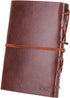 EvZ Leather Writing Journal Notebook, 7 Inches Vintage Nautical Spiral Blank String Diary Notepad Sketchbook Travel to Write in, Unlined Paper, Re...
