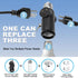 2 PCS Light Socket to Plug Adapter, Both Sides Sockets Support 3 Prong Light Socket Outlet Adapter, Light Bulb Outlet Socket Adapter with Switch C...