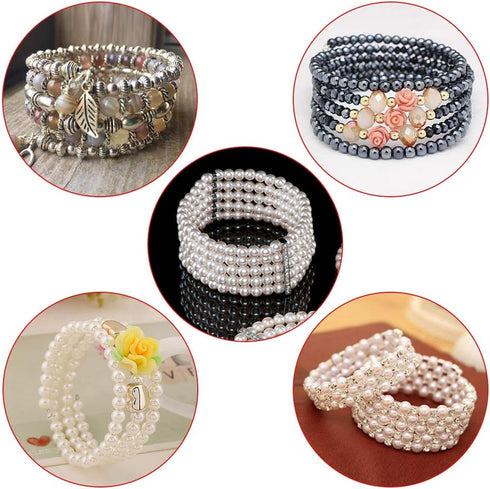 Huwujiu 400 Loops Jewelry Wire Memory Beading Wire Memory Steel Wire Cuff Bangle Bracelet for Art Creation Bracelet Necklace Jewelry Making Dolls ...