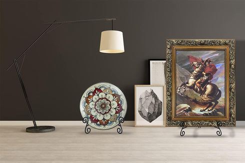 Plate Stand, 6 Inch Metal Plate Stands for Display 2 Pack, Black Iron Easel Stand Decorative Plate Holder for Picture Frame Photo Collectibles Boo...