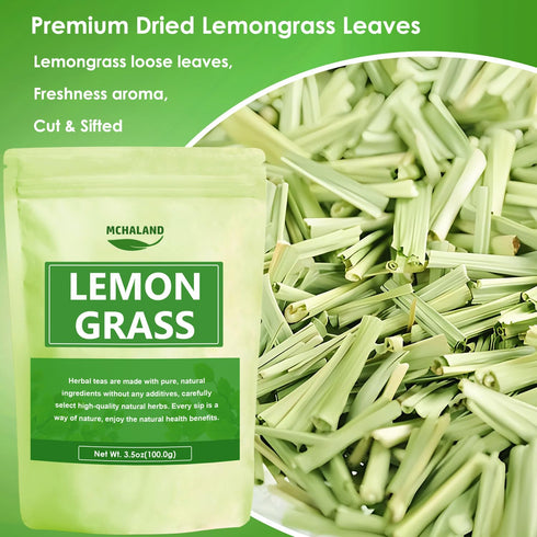 Premium Dried Lemongrass Leaves, 3.5 ounces, 100% Natural Lemon grass Leaf, 100% Pure, No Gmo...