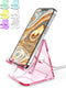 TOPGO Acrylic Cell Phone Stand, Clear Phone Holder for Office Desk, Vanity, Kitchen Counter, Bedside Table, Compatible with iPhone 15 14 13 12 11 ...