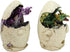 Ebros Metallic Colorful Medieval Fantasy Egg Hatchling Baby Dragon Wyrmling Twins Figurines Set of 2 Equipped with LED Night Lights Dungeons and D...