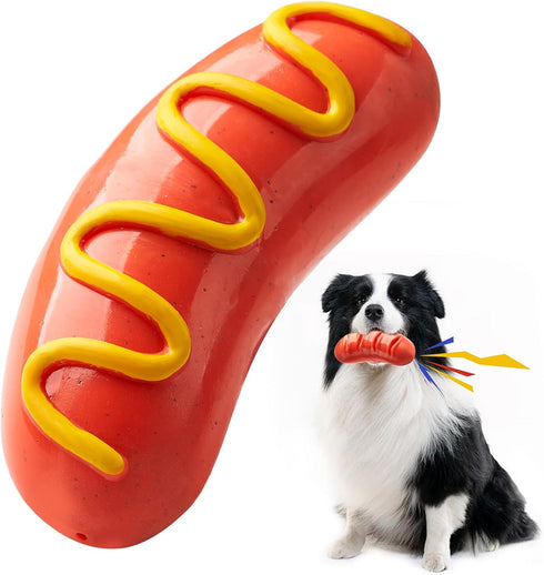 Durable Indestructible Dog Chew Toys for Aggressive Chewers, Super Tough Dog Chew Toys, Hard Rubber Dog Toys...