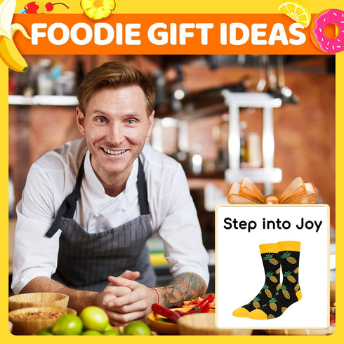 Zmart Funny Fruit Gifts for Men Teens - Novelty Pineapples and Avocado Socks for Pineapple Lovers, Fertility Socks...