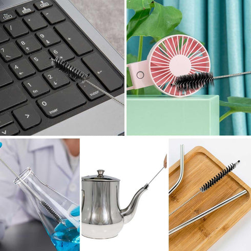 10 Pcs Straw Cleaner Brush Set Drinking Straw Cleaning Brush Extra Long Straws Cleaner Brushes Nylon Tube Brush Set Cleaner for Water Bottle Sippy...