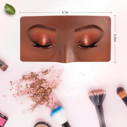 2Pcs Makeup Practice Face, 3D Reusable Silicone Makeup Practice Face Board, Makeup Mannequin Face is Perfect Aid to Practicing Makeup for Beginner...