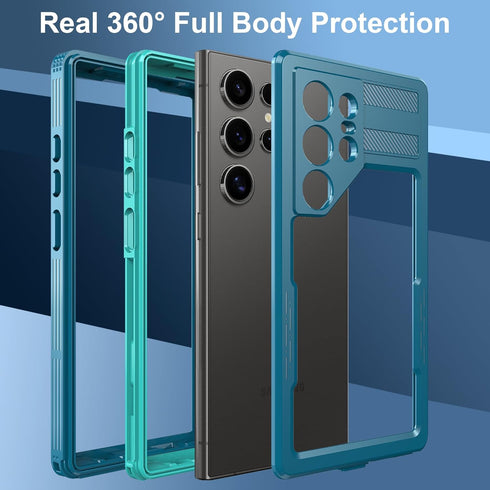 Ezanmull for Samsung Galaxy S24 Ultra Waterproof Case, with Built-in Screen Protector Dustproof Shockproof Full Body Underwater Protective Phone C...