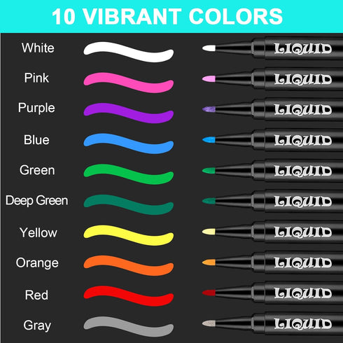 Chalk Markers Fine Tip - Chalkboad Markers - Liquid Chalk Markers Erasable - Chalk Markers for Blackboard Chalk Board First Day of School Board - ...