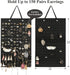 Hanging Earrings Organizer, Earring Holder & 20 Hooks, Holds Up To 300 Pairs, Compact Design, Soft Material, Earring Hanger Earring Display Hangin...
