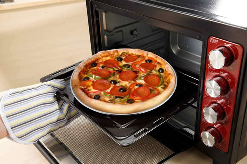 TeamFar Pizza Pan, 10 inch Pizza Pans Pizza Tray Stainless Steel for Oven Baking, Non Toxic & Healthy, Heavy Duty & Dishwasher Safe - Set of 2...