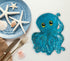 Octopus Spoon Rest For Stove Top Ceramic Spoon Rest For Kitchen Counter Cute Spoon Holder For Stove Blue Utensil Rest For Stove Top...