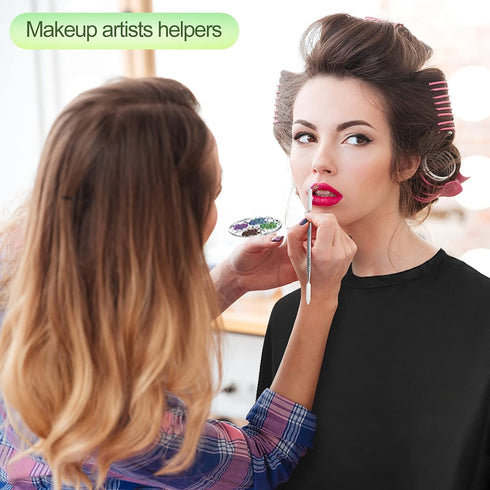 4 Pieces Makeup Artist Tools Include Professional Cosmetic Makeup Brush Bag with Artist Belt Strap, Hand Makeup Mixing Tray Clear Cosmetic Foundat...