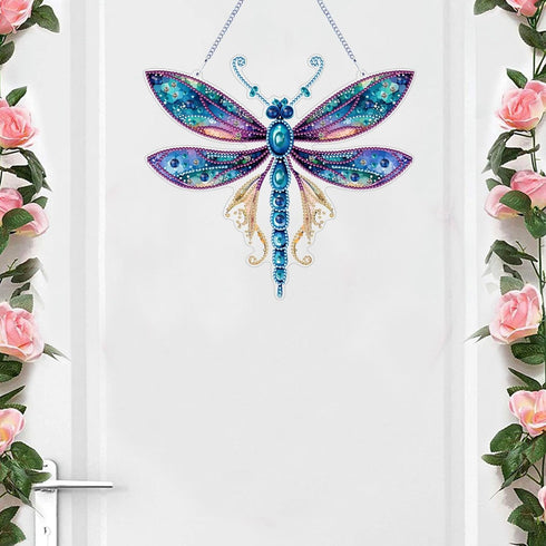 ARTopet DIY Diamond Pendant Ornament Dragonfly Special Shaped Crystal Diamond Art Painting Hanging Single Sided Diamond Ornament for Adult Home Ga...