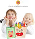 Wooden French Fries Sorting & Stacking Toys for Toddlers, Montessori Toys for 3 Year Old, Preschool Educational Toys to Develop Fine Motor Skills...
