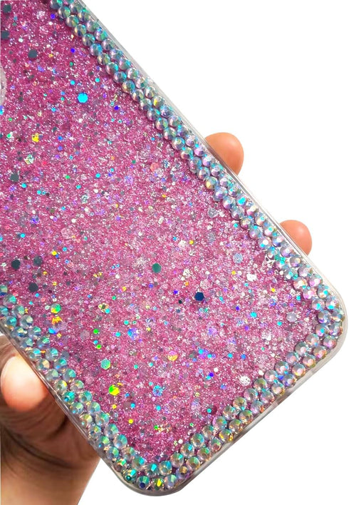 Case for LG Stylo 6 Case Glitter, Pink Glitter Sparkly Shiny Bling Sparkle Cute Cover, Anti-Scratch Soft TPU Slim Fit Shockproof Protective Phone ...