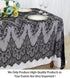 ShinyBeauty Lace Tablecloth Rectangle 60''x120'' Black Lace Party Tablecloth Rustic Floral Lace Table Cloth Vintage Lace Overlays Tea Party Tablec...