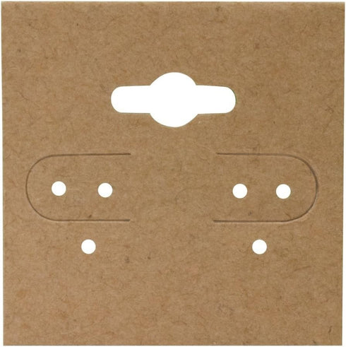 Kraft Earring Cards 1 1/2" x 1 1/2" (Case of 100)...