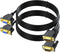 2-Pack VGA Extension Cable 6ft, VGA Cord Male to Female 15 Pin (NOT 9 Pin), SVGA HD15 Monitor Video Adapter Cable Support 1080P Full HD for Laptop...