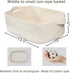 Woven Cotton Rope Storage Basket with Handles for Organizing Shelves Closet Small Cat Dog Pet Toy Basket Box Bin Decorative Rectangle Baby Nursery...